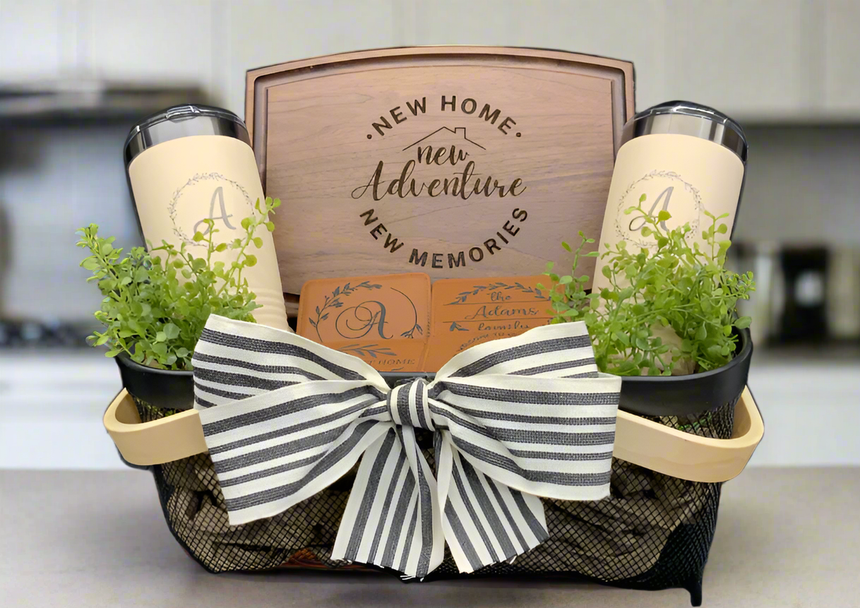 Welcome Home Walnut Basket