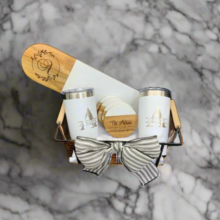 Marble Cheese Board Basket