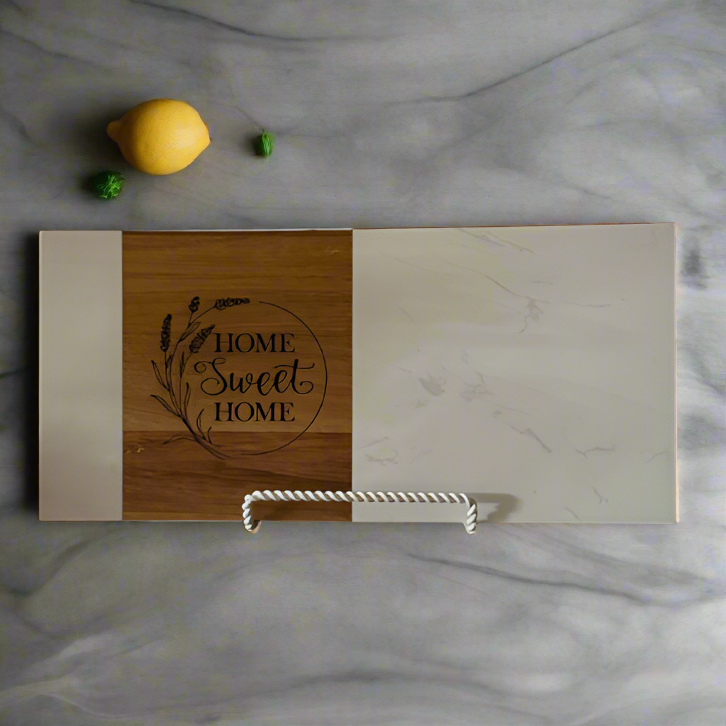 Marble & Wood Charcuterie Board